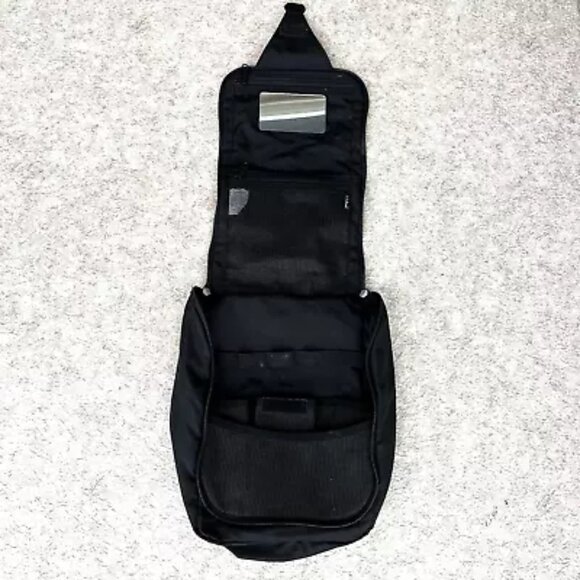 LL Bean Travel Toiletry Bag Caddy Hanging Personal Organizer Black Nylon - Picture 3 of 4